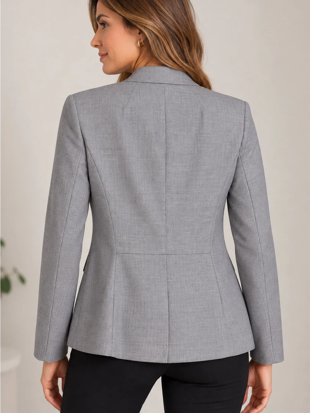 NWT Talbots Gray One Button Tailored Blazer Size 16 MSRP $169